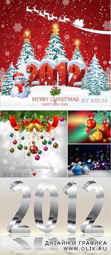 New Year and Christmas backgrounds 5