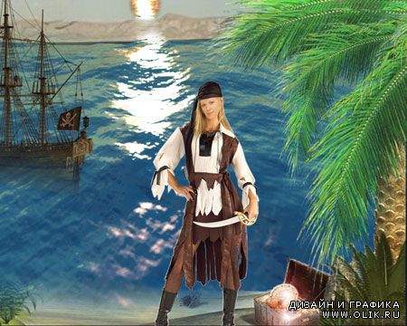 футажи:футажи анимационные рамки - Пиратка карипского моря