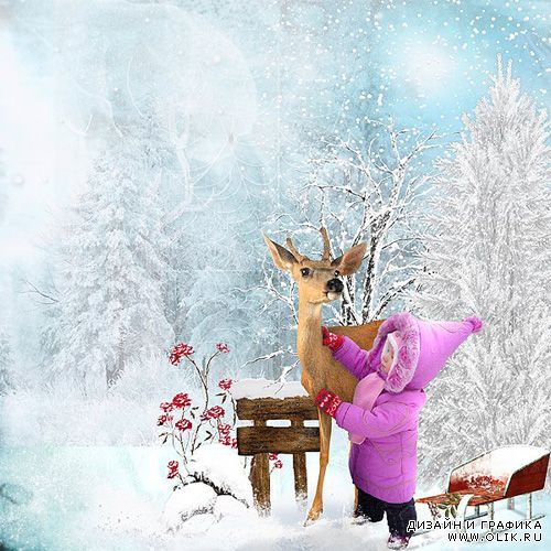 Скрап набор - Ice Christmas/Ice Winter