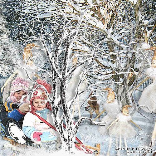 Скрап набор - Ice Christmas/Ice Winter