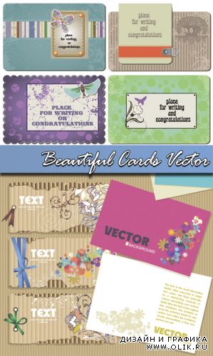Beautiful Cards Vector