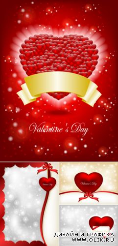 Valentine's Day Cards Vector 3