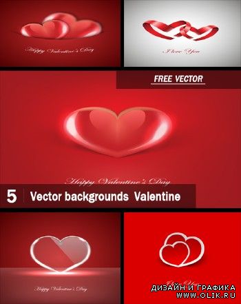 Vector backgrounds for the holiday Valentine