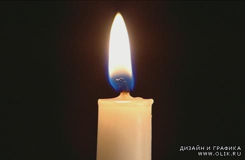 Футаж-горящая свеча
