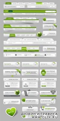 Green Web Site Elements