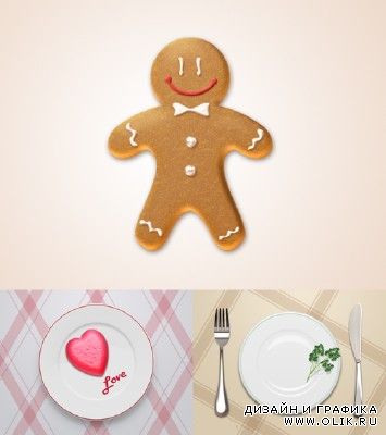 Cookie Man psd and heart on plate for PHSP