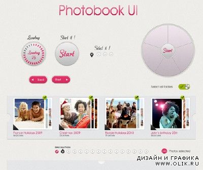 Snazzy Web UI Photobook Design PSD for PHSP