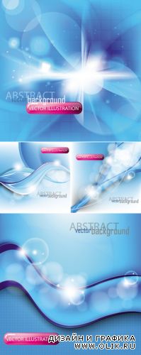 Blue Abstract Backgrounds Vector 3