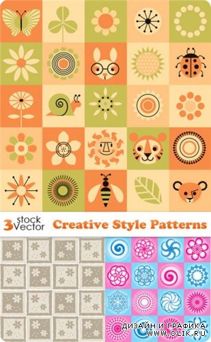 Creative Style Patterns Vectors