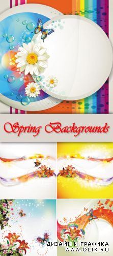 Spring Abstract Backgrounds Vector