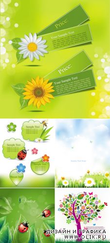 Spring Backgrounds Vector 3