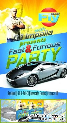 Fast & Furious Party Flyer Psd for PHSP