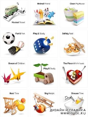 Sources Psd Children Toys pack 2 for PHSP
