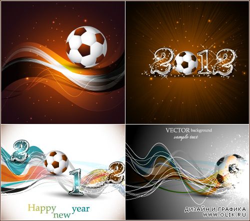 Абстрактные футбольные фоны 2012 (Вектор)
