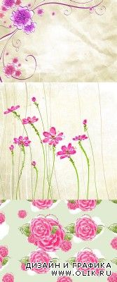 Beautiful floral backgrounds psd for PHSP