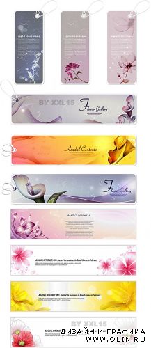 Flower banners and tags
