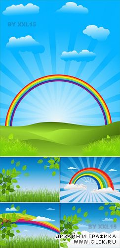 Rainbow and nature backgrounds