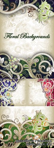 Beautiful Floral Backgrounds Vector