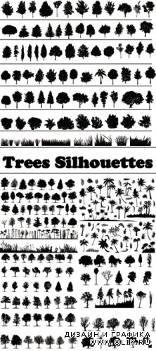 Trees Silhouettes Vector