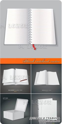 Белый лист блокнота | Blank notebook vector