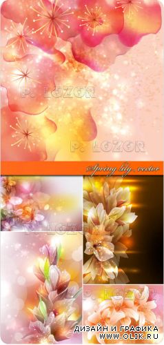 Весенние лилии | Spring lily vector