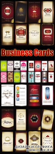 Vintage Business Cards Vector