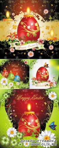 Decorated Easter Eggs Vector