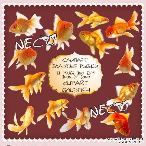 Clipart goldfish - Клипарт золотые рыбки PNG