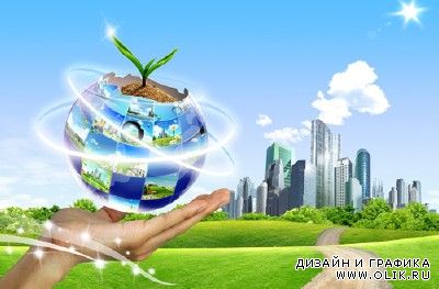 The world of nature in your hands psd for PHSP