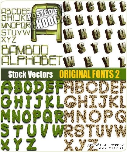 Оригинальные шрифты 2 - векторный клипарт