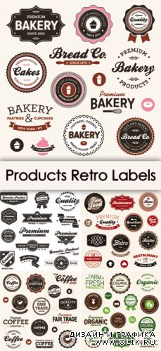 Products Retro Labels Vector