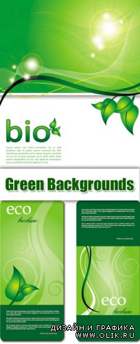 Green Natural Backgrounds Vector 2