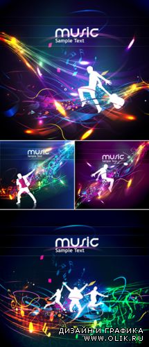 Music Party Backgrounds Vector