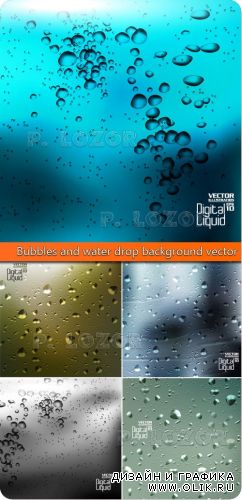 Пузыри и капли фоны | Bubbles and water drop background vector
