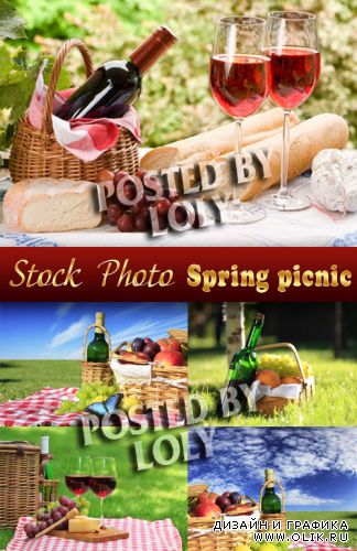 Весенний пикник - Растровый клипарт