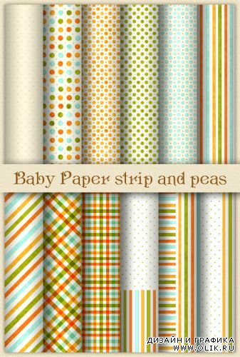 Baby Paper strip and peas