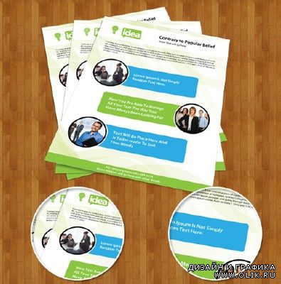 Corporate Single Side Brochure PSD Template for PHSP