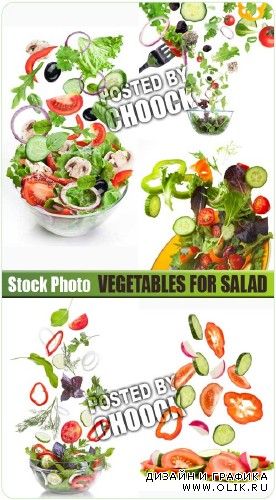 Овощи для салата - растровый клипарт
