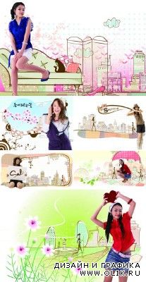 Collection Lovely Psd Girl Source Pack 10 for PHSP