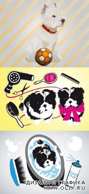 Vector Cute Puppy and Cute Dogs Beauty Salon for PHSP