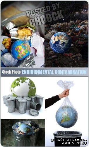 Загрязнение окружающей среды - растровый клипарт