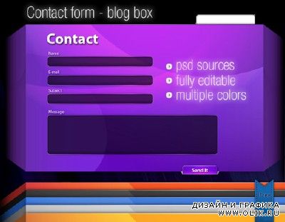 Stylish contact form in PSD For PHSP