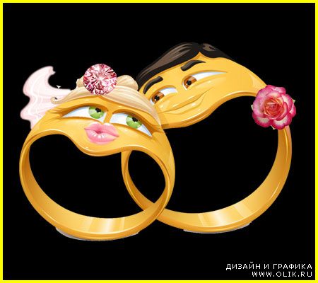 футаж свадебный  - Забавные кольца 2
