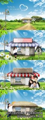 A small house and shop in the village psd for PHSP