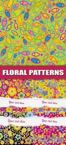 Colorful Floral Patterns Vector