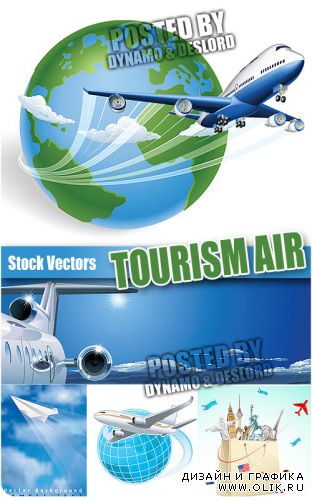 Туризм и авиация - Векторный клипарт