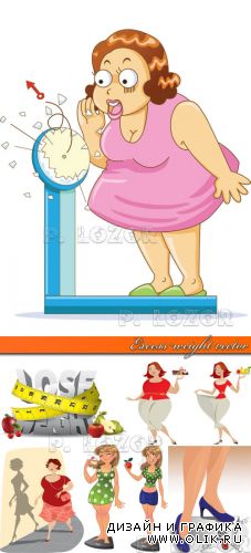 Лишний вес диета | Excess weight vector