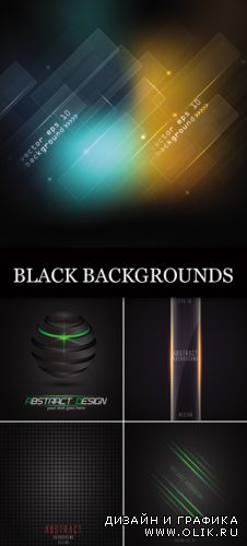 Black Abstract Backgrounds Vector 3
