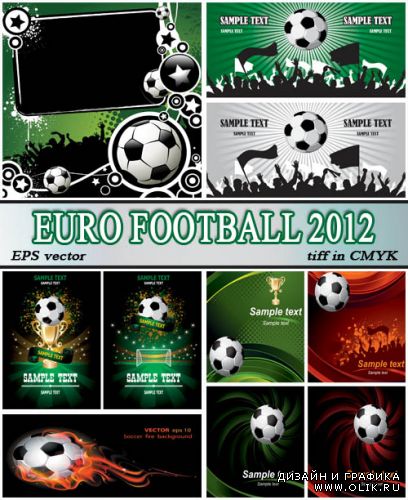 Буклеты - футбольный чемпионат UEFA EURO 2012 (vect & rastr)