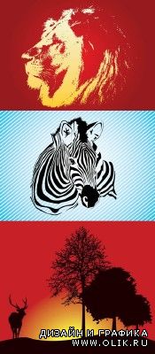 Zebra and Lion Face Vector for PHSP